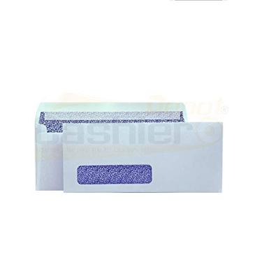 Imagem de Envelope 100 Cashier Depot #10 Business Envelope, 4 1/8 x 23 1/2, Peel & Seal, Security-matizado, 10.9 kg, papel branco, 100 envelopes (janela esquerda)