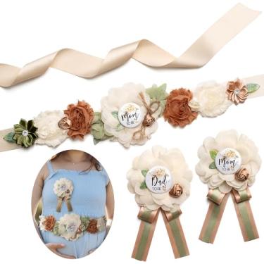 Imagem de Noah Baby Faixa de Chá de Bebê para Mamãe, Faixa de Mãe para Ser Pai, Lembrancinhas de Chá de Bebê para Revelação de Gênero, Adereços para Fotos de Gravidez, Decorações para Revelação de Gênero, Faixa