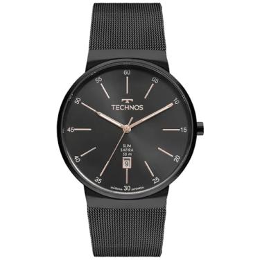 Imagem de Relógio Technos Masculino Classic Slim GM12AG/1P Cor da correia:Preto