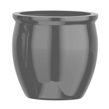 Imagem de Vaso Vietnamita Fibra De Vidro Caribe M 38cm Decorativo (Cinza Escuro)