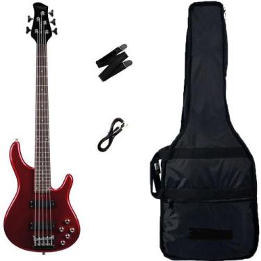 Imagem de Kit Contrabaixo Tagima Millenium 5 Cordas MR Metallic Red