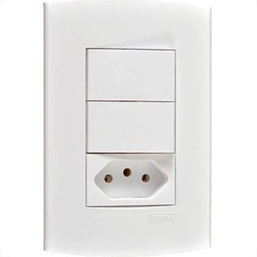 Imagem de Conjunto Peesa Alfa 1548A 2 interruptores Sim.Tom 10A