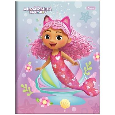 Imagem de Caderno Brochura Capa Dura Universitário A Casa Mágica Da Gabby 80 Folhas Foroni Rosa