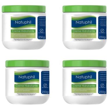 Imagem de CREME HIDRATANTE HIPOALERGICO NATUPHIL 250gr NATUFLORES kit 4un