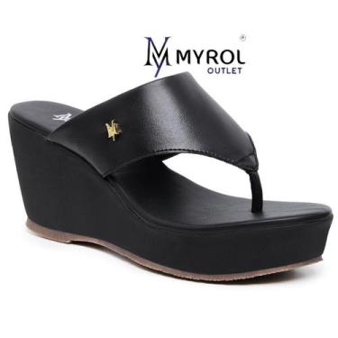 Imagem de Sandália Feminina Myrol Outlet Tamanco De Dedo Plataforma AnaBela Meia