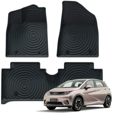 Imagem de Tapete automotivo bandeja de borracha para BYD Dolphin Conjunto com 3 peças Ekap