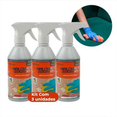 Imagem de Kit 3 Limpa Carpetes, Tapetes E Estofados Lp - Pisoclean - 500ml