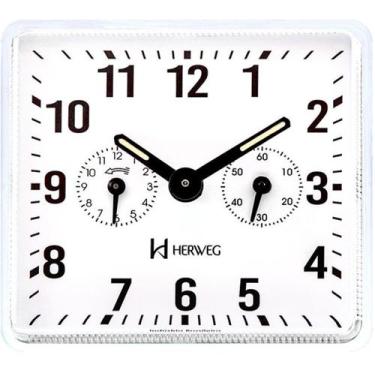 Imagem de Relógio Despertador Antigo A Cordas Preto Herweg 2245