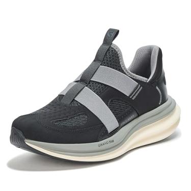 Imagem de Cole Haan Tênis de corrida masculino original Grand Quadstar Monk Strap, Preto/Qiet Shade/Marfim, 7 Wide