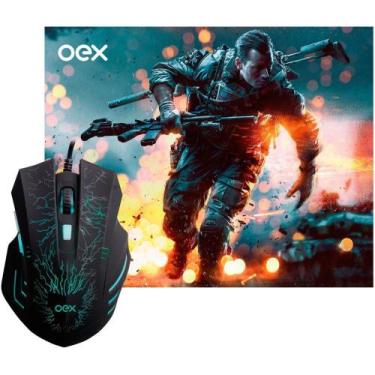 Imagem de Kit Gamer OEX Game Stage - Mouse LED + Mousepad Pequeno - MC101