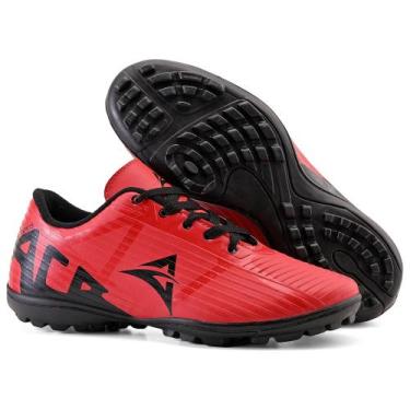 Imagem de Chuteira Society Costurada Grama Sintética Arcomis, Vermelho, 40