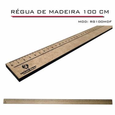 Imagem de 5 Régua 100 cm Madeira Modelagem Estilista Corte Costura FNX - FENIX