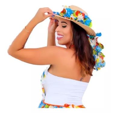 Imagem de Chapéu Festa Junina Feminino Palha Decorado Caipira