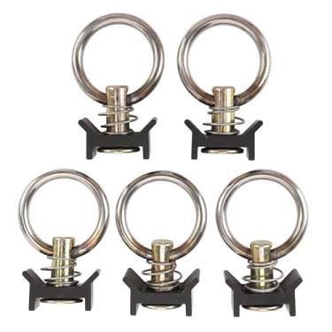 Imagem de L Trilho Amarrar único Encaixe do Parafuso Prisioneiro, 5pcs L Trilho Amarrar único Encaixe de Parafuso Prisioneiro Versátil Seguro Amarrar âncora Ponto Encaixe Gancho para