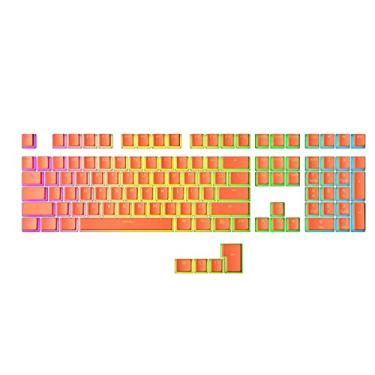 Imagem de Ranked Teclas PBT Pudding | 112 Double Shot Translúcido ANSI US & ISO Layout | Perfil OEM para teclado mecânico de jogos RGB (Coral)