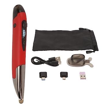 Imagem de Mouse caneta QANYEGN, mouse stylus óptico Bluetooth recarregável, mouse caneta sem fio de modo duplo 2.4g para laptops PC (Red)