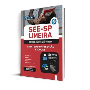 Imagem de Apostila SEE-SP Limeira  - Agente de Organização Escolar - Editora Sol