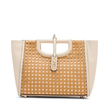 Imagem de Anne Klein Bolsa de metal recortada para caning com alça conversível, pergaminho, Pergaminho, Small