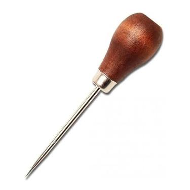 Imagem de Furador Manual 11,5cm Artesanato Circulo Agulhão de Madeira Perfeito para Patchwork Couro Artesanato Ferramenta Indispensável Para Quem Busca Precisão, Durabilidade E Conforto