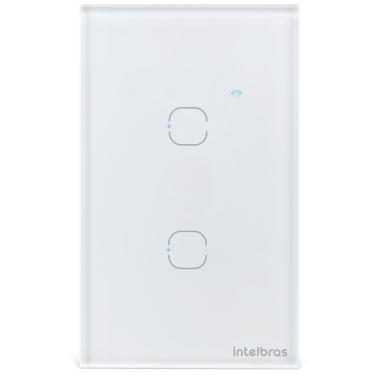 Imagem de Interruptor Smart Wi-Fi Touch 2 Teclas ews 1002 Branco Intelbras