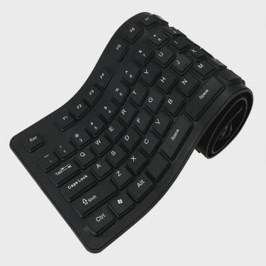 Imagem de Teclado Flexível Emborrachado Silicone c/ Fio USB