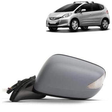 Imagem de Retrovisor Fit 2009 2010 2011 2012 2013 2014 Primer Eletrico Com Pisca