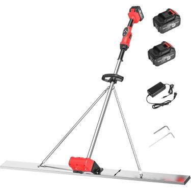 Imagem de Conjunto Vibratório De Mesa Corete, Régua De Compactação De Nivelamento De Superfície Corete Alimentada Por Bateria, Vibrador De Cimento De Mesa Elétrico Recarregável, Bateria 1.5m-2x