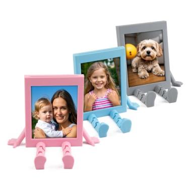 Imagem de BEYONGME Mini porta-retratos, pacote com 3 molduras pequenas para fotos, tampo de mesa, tamanho carteira de 5 x 7 cm, para Instax Mini 12/11/99/40/9/8/7+/SE/EVO