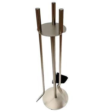 Imagem de Conjunto de 4 peças Fire Companion para decoração de fogão, acessórios de design moderno, ferramenta para fogueira ao ar livre