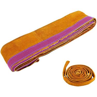 Imagem de Capa para cabo de tocha de soldagem HYDDNice TIG 10 cm x 29 cm couro resistente a chamas capa para cabos de plasma
