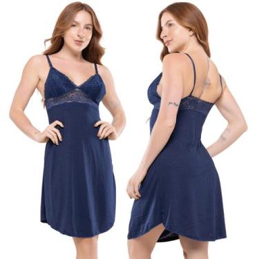 Imagem de Camisola Renda Luxo Moda Sensual Feminino Pijama Linha Noite Conforto 