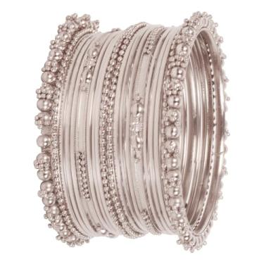 Imagem de Touchstone Pulseira feminina indiana de Bollywood Kundan com estampa de malha de metal descascado gravada à mão e fios torcidos strass Meenakari esmaltado designer joias pulseiras em tom dourado ou