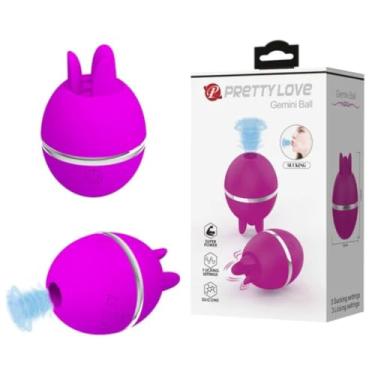 Imagem de Vibrador Gemini Ball Com Língua 7 Modos De Pulsação Orgasmos Rápidos Prazer Intenso
