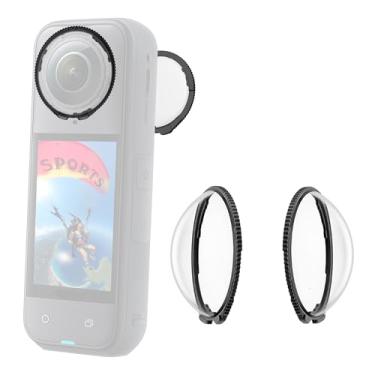 Imagem de OGITBIO Protetores de lente premium para lente de vidro temperado Insta360 X5,10H de dureza de alta transparência, desempenho óptico atualizado resistente a arranhões