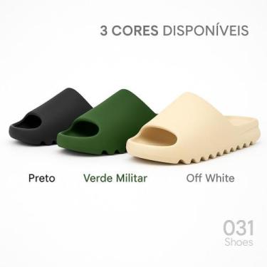 Imagem de Chinelo Nuvem Slide Macio e Antiderrapante Unissex  Preto, Verde Milit