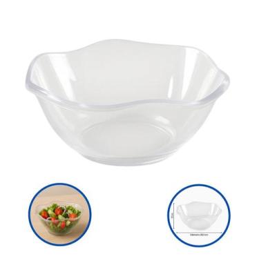 Imagem de Saladeira Plástica Brasami 3L Transparente Material Atóxico