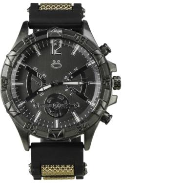 Imagem de Relogio Masculino Totalmente Preto Pulseira Silicone Pingente Cruz Prata Cordao Estilo Moderno Elegante Exclusivo Presente Significativo Premium - Kit Masculino Esportivo Casual