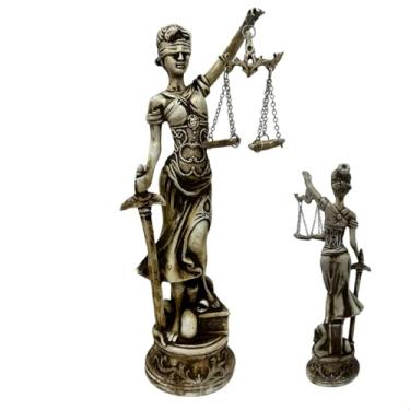 Imagem de Estatueta Deusa da Justiça Themis enfeite de mesa Decoração escritório presente formatura direito advocacia em Resina 29 cm