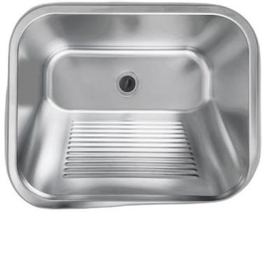 Imagem de Tanque Inox Lavanderia 55X45 Com Válvula Aço Inox Brinovar