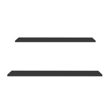 Imagem de Prateleira Flutuante Para Cozinha Kit 2 Com Suporte Invisível Cp1 Yara Preto - Lumil