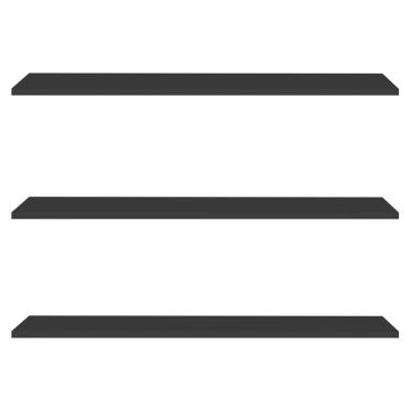 Imagem de Prateleira Flutuante Para Sala Kit 3 Com Suporte Invisível 68cm Yara Preto - Lumil