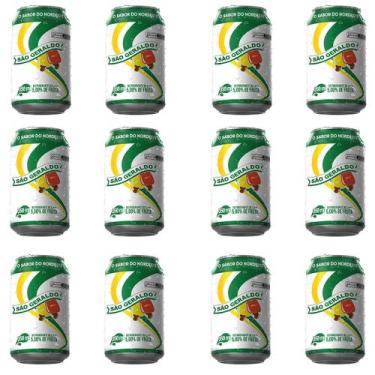 Imagem de Refrigerante de Caju São Geraldo 350ml Kit 48 Latas Cajuína