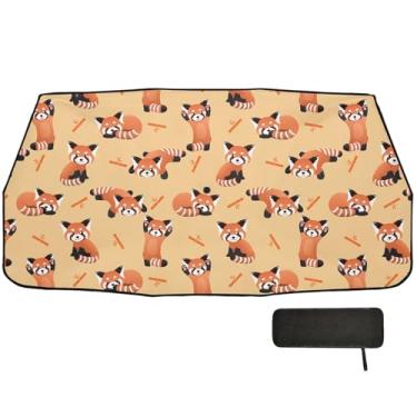 Imagem de Sombra de guarda-chuva fofa de cachorro raposa de desenho animado para para-brisa de carro cobertura completa para-brisa SUV 147.3 cmx75.4 cm