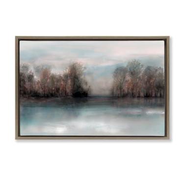 Imagem de Stupell Industries Murky Forest Mirage Brown Emoldurado Tela Flutuante Arte Design por Val Rhodes, 78 x 53