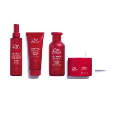 Imagem de Kit Wella Ultimate Repair Shamp + Cond + Másc + Óleo140ml