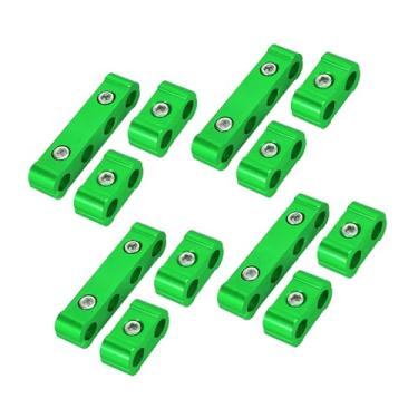 Imagem de REPAIROCK 4 conjuntos 8 mm motor carro vela de ignição separador de fios teares divisor organizador braçadeira liga de alumínio verde auto peças de reposição