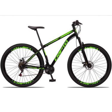Imagem de Bicicleta Aro 29 Aço Carbono 21v Cripto Freios a Disco, Preto, Verde, 