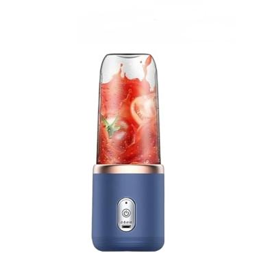 Imagem de Espremedor Elétrico Mini Liquidificador Portátil 4 Lâminas Liquidificador de Sumo Alimentar 400ml(1 COPO AZUL)