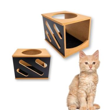 Imagem de Nicho Para Gato 1pç Montado Acompanha Kit Fixação Casa para Gato Linha