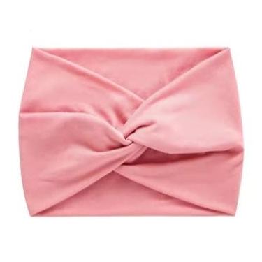 Imagem de Turbante Head Faixa Tiara Testeira Fita Laço Headband Cabelo Moda Acessório Feminino Confortável Top (Laranja,1)